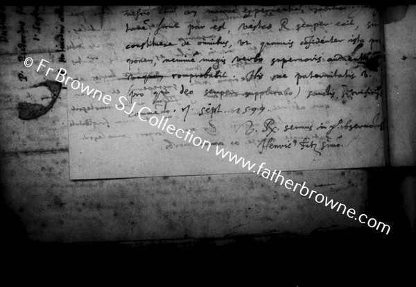 COPY NEGS THE FR.FITZSIMON'S LETTERS COPIED FOR LUDERG BRELER